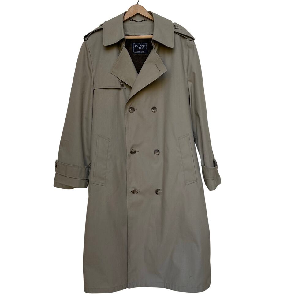 Vintage Botany 500 Trench Coat with Removable Borg Lining Made in USA